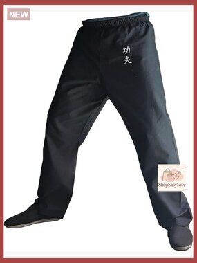 Martial Arts Track Pants Cotton Wide Leg High Rise Athletic Active Wear